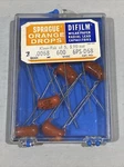 Lot Of 7 Nos Vintage Sprague Orange Drop .0068 Mf 600DC 220P Capacitors 6PS-D68. Fixed Price $22.37.