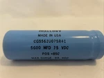 Mallory CGS562U075R4C Capacitor 75VDC Max Surge 95VDC 5600 Mfd. Fixed Price $10.00.