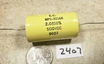 E.c. Electronic Concepts MP1-8116K 2UF 10% 500V Film Capacitor- New!. Fixed Price $12.95.
