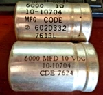 Lot Of 2 Used Cde Can Capacitors 6000 10VDC Type Dcm 10-10704 Working. Fixed Price $11.03.
