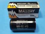Motor Start Capacitor, PSU18915A, Mallory, 189-227 Uf/mf, 125V, 20%. Fixed Price $23.00.