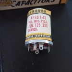 Vintage Capacitor Aerovox Afhs 1-43 Pos Mfd Vdc PLN125 350. Fixed Price $13.00.
