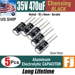 Pcs 35V 470UF Chenxing Vented 10*16MM Black Electrolytic Capacitor Us Ship. Fixed Price $7.48.