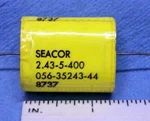 Lot Of 8 Seacor Non-polarized Capacitor, 2.43UF 400V, Metalized Polyester Film. Fixed Price $16.98.