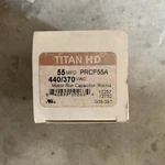 Titan Hd PRCF55A Motor Run Capacitor Mfd, Round 4 11/32". Fixed Price $9.98.