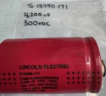 S13490-171 Capacitor 4200 Uf 300 Volt Dc For Lincoln Power Wave 355 Used Tested. Fixed Price $110.00.