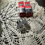 Pair Of Vintage Rca 12AU7AS / Long Plate Dark Grey Tests New. Fixed Price $35.99.