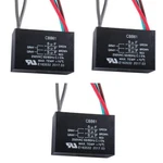 3 Pcs Wire Ceiling Fan CBB61 Capacitor For New Tech 5+5+5UF 50/60HZ 250VAC. Fixed Price $19.86.