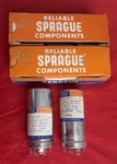 Pair Nos Sprague 80/40 400V 100 50V 25V Electrolytic Capacitors Good. Fixed Price $51.99.