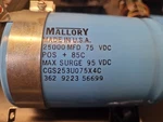Mallory CGS253U075X4C 25000 Mfd Vdc Capacitor (IN18S3B1)). Fixed Price $32.23.