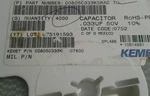 (25PC)C0805C333K5RACTU,KEMET, Cap Ceramic 0.033UF 50V X7R 10% Pad Smd 125. Fixed Price $5.99.