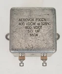Vintage Aerovox P30ZN 400 Vdcw 125 Centigrade 800 Vdct 5.0 Uf Capacitor 6504. Fixed Price $14.90.