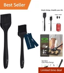 Compact Silicone Basting Brushes With Stainless Steel Core - Perfect For Bbq. Fixed Price $11.99.