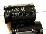 11PC 3300UF 16V Panasonic ECEB1CGE332 Axial Electrolytic Capacitors. Fixed Price $12.99.