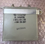 Chicago Condenser, Oil Capacitor, Mfd, 2KV, Cam # 205-2MG, Tested At 2053NF. Fixed Price $19.00.