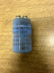 SPRAGUE,36DE1328,CAPACITOR 500UF 75 Vdc. Fixed Price $16.00.