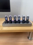 Nixie Tube Clock, 6 Ips Lcd Digital, Wifi Sync, Rgb Lights, Aluminum Base. Fixed Price $69.99.