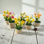 Miniature Tiny Polymer Clay Flowers Ceramic Pot Dollhouse Fairy Garden Decor. Fixed Price $13.99.