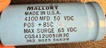Mallory CGS412U050R3C Capacitor. Fixed Price $17.95.