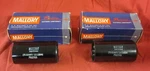Pair Mallory PSU27015 110/125VAC 270-324MFD Capacitors New Old Stock In Boxes. Fixed Price $29.99.