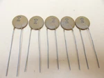 Centralab Ceramic Capacitors 1000VDCW 0.01UF, (17MM Dia.) (qty 5). Fixed Price $7.99.