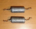 Pair Sprague Vitamin Q Capacitors .047UF 200V Paper Oil Pio Us Lambda Glass. Fixed Price $16.00.