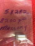 Mallory Axial Polystyrene Capacitor 8200PF SX282 Nos. Fixed Price $7.00.