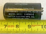 Nos Dayton E-4X061-E Electrolytic Capacitor 161-193 Mfd 110/125 Vac 60 Cy. Fixed Price $12.00.