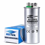 Dual Run Capacitor 60/5 Uf (60+5 Mfd) 370/440V Round CBB65 Motor Fan Alltek. Fixed Price $19.95.