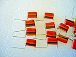 Mullard Tropical Fish Capacitor .022UF 250V Pieces Long Lead =gnd Tone. Fixed Price $8.75.