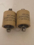 (2) 200PF 7.5KVDC Ceramic Capacitors, Hec HT57, Tested. Fixed Price $55.00.
