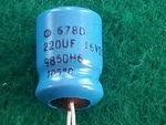(10) Vishay Sprague 678D Hifi Audio 220UF 16V Electrolytic Capacitor 105 - Usa. Fixed Price $10.00.