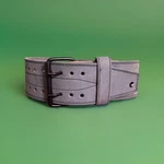 Tribe Powerlifting Belt Large Grey Double Prong. Fixed Price $12.87.