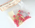 Lot Of Pomona 2382-2 Red Miniature Binding Post Gold Plating. Fixed Price $39.00.