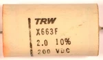 Capacitor Trw X663F - 2.0 200 Vdc *unused* *nos* *vintage* QTY:12. Fixed Price $9.95.