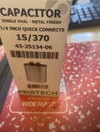 New Oem Rheem Ruud Protech Oval Run Capacitor 15 Uf 370 Volt Fits 43-25134-06. Fixed Price $16.99.