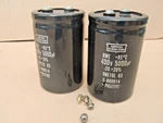 Nippon Chemi-con Electrolytic Capacitors, 5000UF/400VDC, Rwe, P/N:9NE10L/C800014. Fixed Price $199.99.