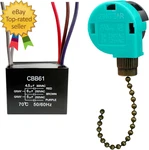 Ceiling Fan Pull Chain Switch 3 Speed Wire Capacitor CBB61 4.5UF 250V. Fixed Price $15.99.
