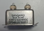 Sangamo CP54B1EF504K1. Mfd 600 Wvdc Capacitor. Fixed Price $40.00.