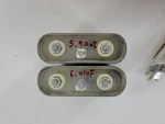 Pair Of Sprague 6UF 600V Dc Paper Oil Pio Capacitor Mounting Brackets. Fixed Price $120.00.