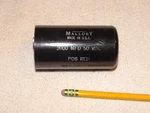 HC5020A Mallory 2000MFD 50VDC Screw Top Capacitor. Fixed Price $15.00.