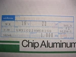 UWX1C220MCR1GB Nichicon 16V 20% Smd Capacitors Radial Quantity Of 50. Fixed Price $50.00.