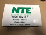 Nte MSC330V108 Motor Start Capacitor 108-130UF 330VAC. Fixed Price $14.55.