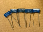 5 Nos Vintage Paktron Navy Blue Film .02 Uf 100V Guitar Amp Tone Capacitors. Fixed Price $20.00.