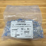 Hitano Mlcc Capacitor 10NF 50V X7R (1000 Piece Lot) Radial 5MM Lead Spacing. Fixed Price $39.95.