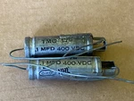 2 Nos Vintage Cornell-dubilier .1 Uf 400V Pio 1950S Oil Amp Capacitors Tested. Fixed Price $30.00.