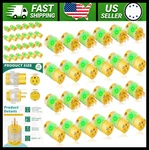 12-PIECE Lighted Plug And Connector Set, 15A 125V, Yellow. Fixed Price $163.99.