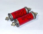 2 Nos Vintage Oil Capacitors Plastic 0.01UF Mfd 6000VDCW High Voltage 0F60-103D. Fixed Price $40.00.