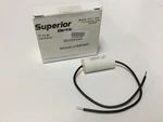New Superior Electric 201053-069 Capacitor, Voltage: 250VAC, 6.0 Mfd +/- 6%. Fixed Price $40.00.