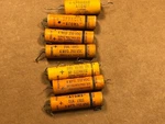 7 Vintage 1950S Sprague Atom Paper Capacitors 4 Uf 250V Axial Amp Caps TVA-1501. Fixed Price $40.00.